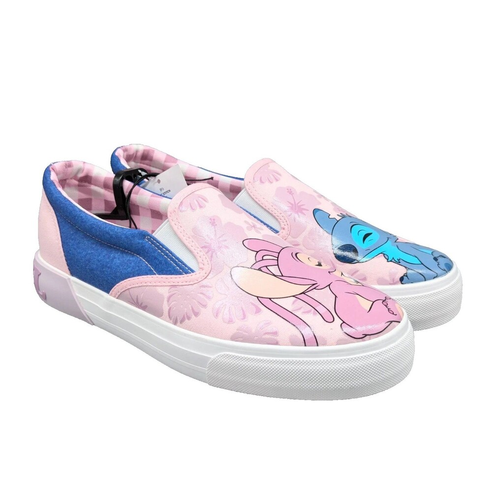 T9  Disney Stitch Angel Low Top Slip-on Sneakers Ground Up Women’s Size 8